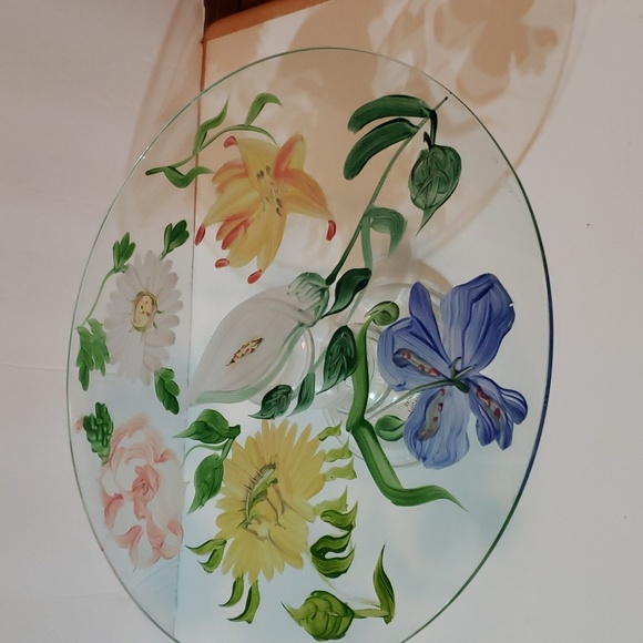 Cake stand with 4 plates hand painted - Picture 3 of 5